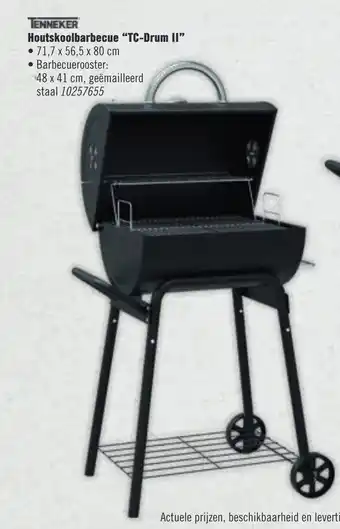 Hornbach TENNEKER Houtskoolbarbecue "TC-Drum II" aanbieding