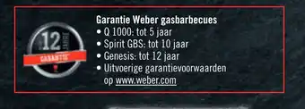 Hornbach Garantie Weber gasbarbecues aanbieding