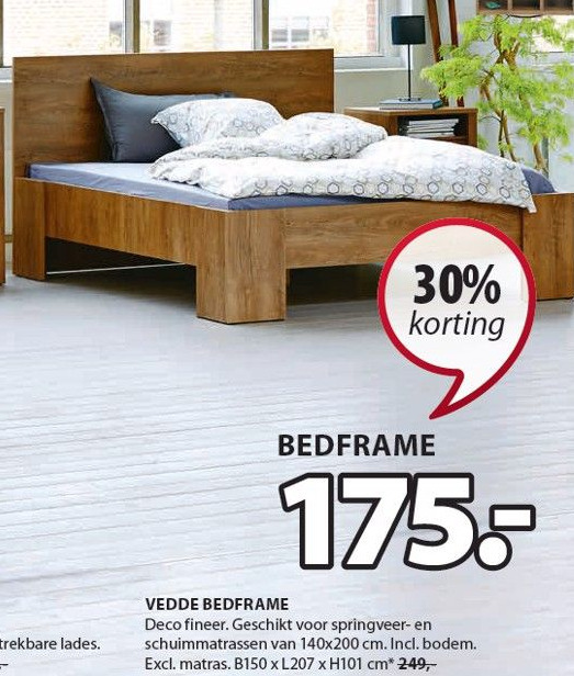 VEDDE BEDFRAME aanbieding bij Jysk