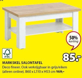 Jysk MARKSKEL SALONTAFEL aanbieding
