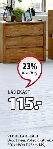 Jysk VEDDE LADEKAST aanbieding