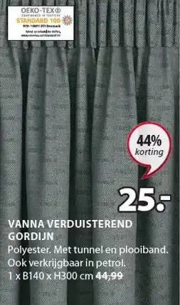 Jysk VANNA VERDUISTEREND GORDIJN aanbieding