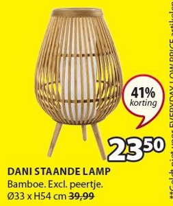 Jysk DANI STAANDE LAMP aanbieding