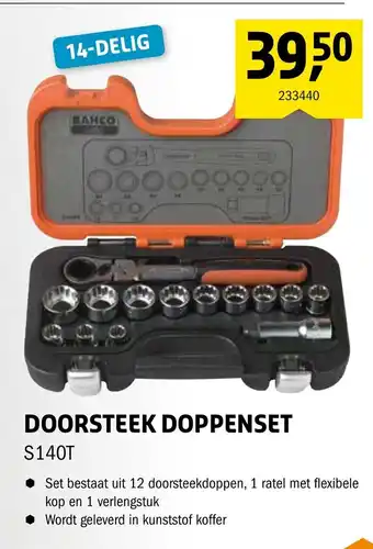 Isero Bamco Doorsteek doppenset 14-delig | S140T aanbieding