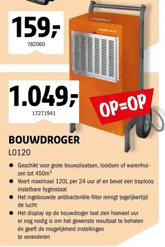 Isero Bouwdroger | L0120 aanbieding