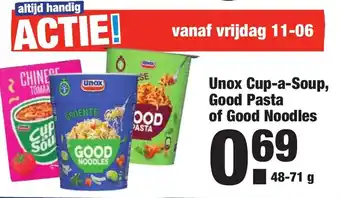 ALDI Unox Cup a Soup, Good Noodles of Good Pasta 48-71g aanbieding