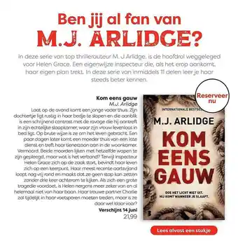 Bruna Kom Eens Gauw - M.J. Arlidge aanbieding