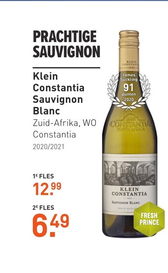 Gall & Gall Klein constantia sauvignon blanc aanbieding