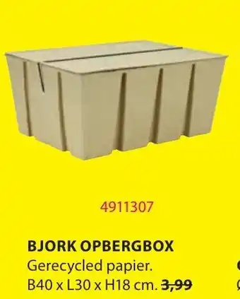 Jysk Bjork Opbergbox B40xL30xH18 cm aanbieding