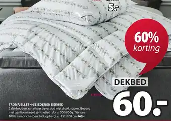 Jysk Tronfjellet 4-Seizoenen Dekbed 135x200 cm aanbieding