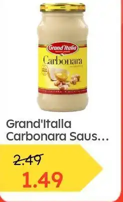 Ochama Grand'Italia Carbonara Saus 260g aanbieding