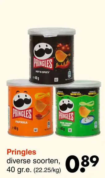 Wibra Pringles diverse soorten aanbieding