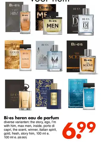 Wibra Bi-es heren eau de parfum aanbieding