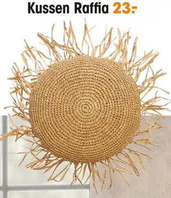 Kwantum Kussen Raffia aanbieding