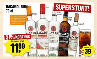 Dirck 3 Bacardi Rum 31% Korting aanbieding