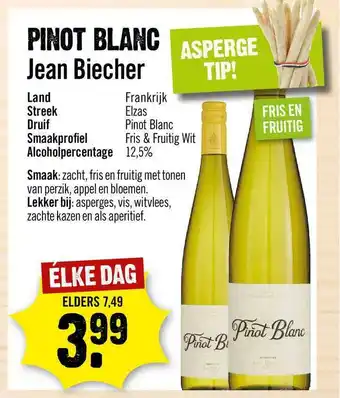 Dirck 3 Pinot Blanc Jean Biecher aanbieding