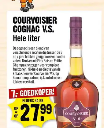 Dirck 3 Courvoisier Cognac V.S. aanbieding