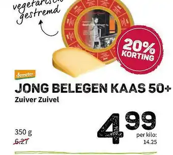 Ekoplaza Jong Belegen Kaas 50+ Zuiver Zuivel aanbieding