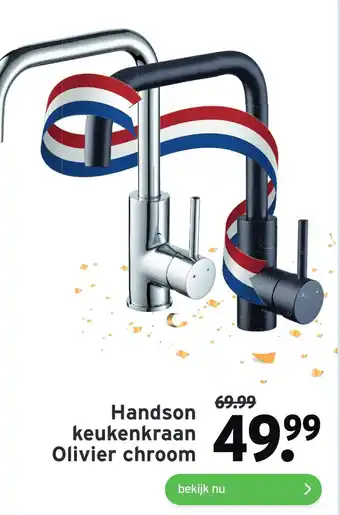 GAMMA Handson keukenkraan Olivier chroom aanbieding