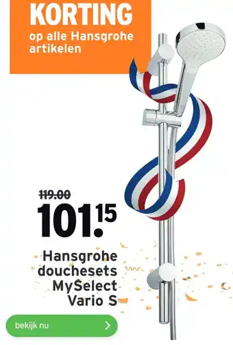 GAMMA Hansgrohe douchesets MySelect Vario S aanbieding