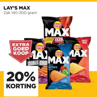 Jumbo Lay's Max zak 140-300 gram aanbieding