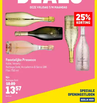 Makro Feestelijke Prosecco 750 ml aanbieding