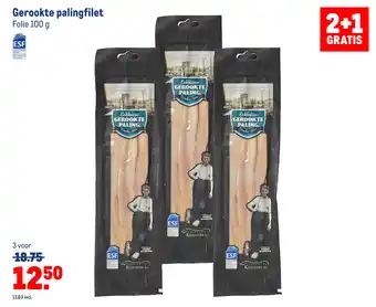 Makro Gerookte palingfilet 100 g aanbieding