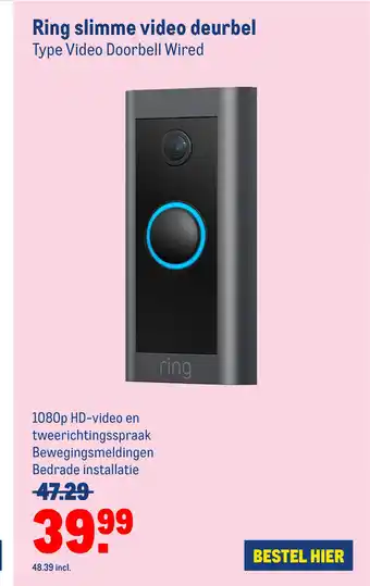 Makro Ring slimme video deurbel video doorbell wired aanbieding