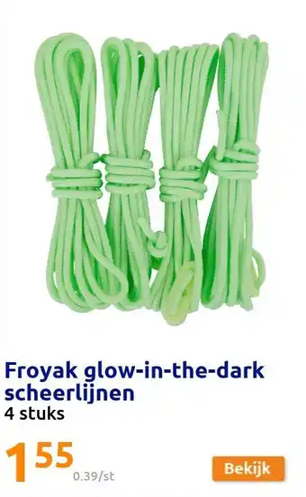 Action Froyak glow-in-the-dark scheerlijnen 4 stuks aanbieding