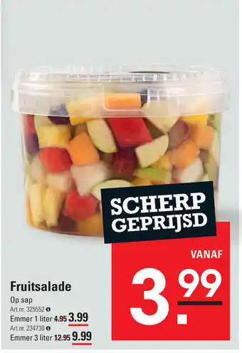 De Kweker Fruitsalade 1 liter aanbieding