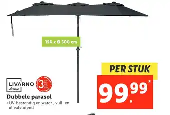 Lidl Dubbele parasol aanbieding