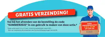 Lidl GRATIS VERZENDING aanbieding