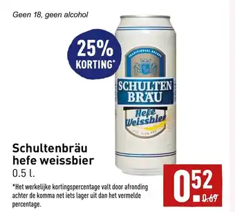 ALDI Schultenbrau hefe weissbier 0.5l aanbieding