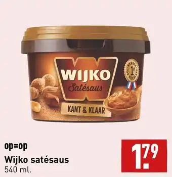 ALDI Wijko satesaus 540 ml aanbieding