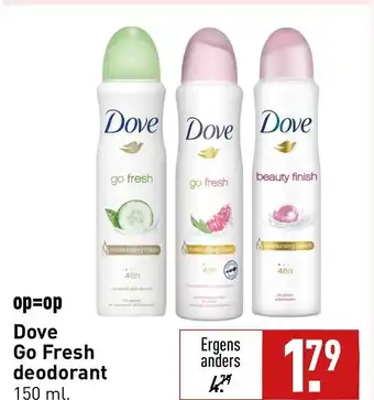 ALDI Dove Go Fresh deodorant 150 ml aanbieding