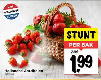 Vomar Voordeelmarkt Hollandse Aardbeien 400 gram aanbieding