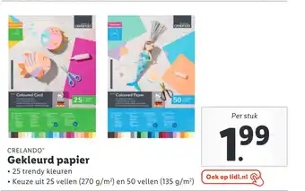 Lidl Gekleurd papier aanbieding