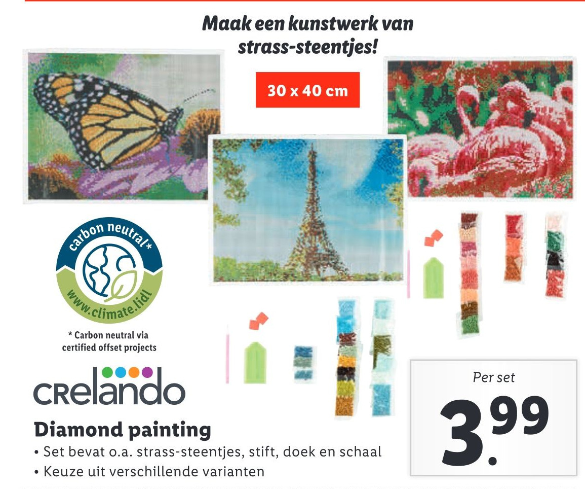 Diamond painting aanbieding bij Lidl