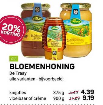 Ekoplaza Bloemenhoning De Traay 20% Korting aanbieding