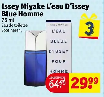 Kruidvat Issey Miyake L'eau D'issey Blue Homme 75 ml aanbieding