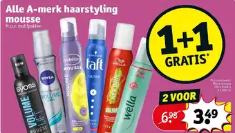 Kruidvat Alle A-merk haarstyling mousse aanbieding