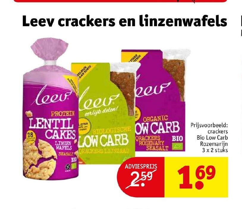 Leev crackers en linzenwafels aanbieding bij Kruidvat