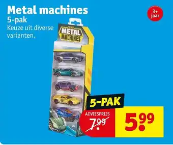 Kruidvat Metal machines 5-pak aanbieding