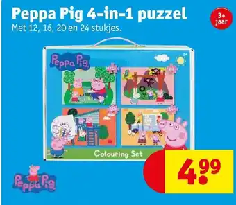 Kruidvat Peppa Pig 4-in-1 puzzel aanbieding