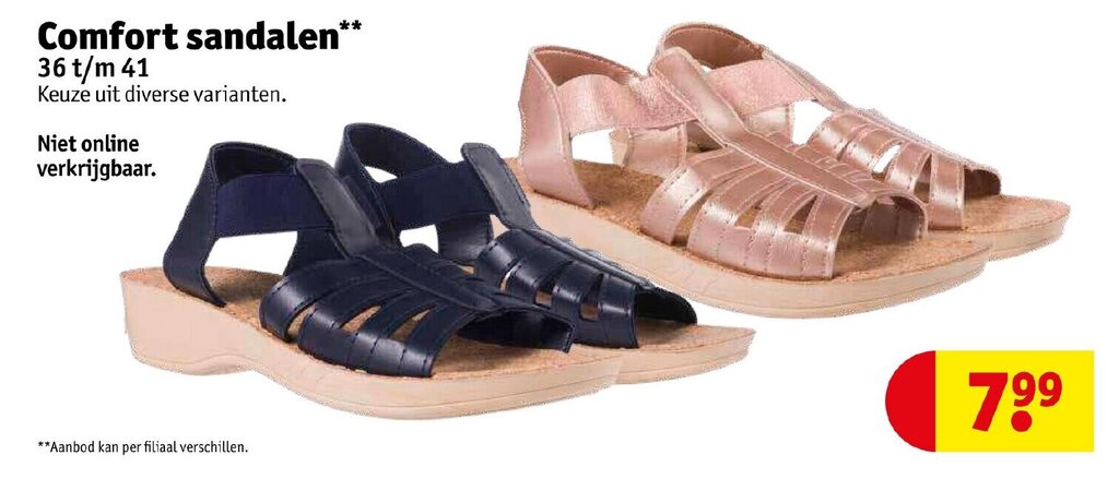 Comfort sandalen aanbieding bij Kruidvat