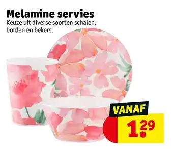 Kruidvat Melamine servies aanbieding