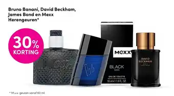 DA Bruno Banani, David Beckham, James Bond en Mexx Herengeuren* aanbieding