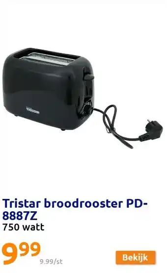 Action Tristar broodrooster PD-8887Z aanbieding