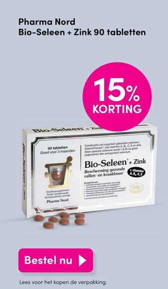 DA Pharma Nord Bio-Seleen + Zink 90 tabletten aanbieding