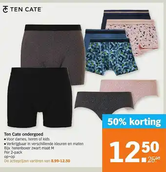 Albert Heijn Ten Cate Ondergoed 50% Korting aanbieding